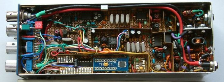 RF unit of a compact handheld SSB QRP transceiver for 14 MHz (20 meter band) by Peter Rachow (DK7IH)