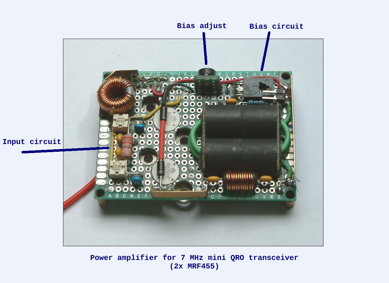 Power amplifier for QRO transceiver 40 meters (by DK7IH)