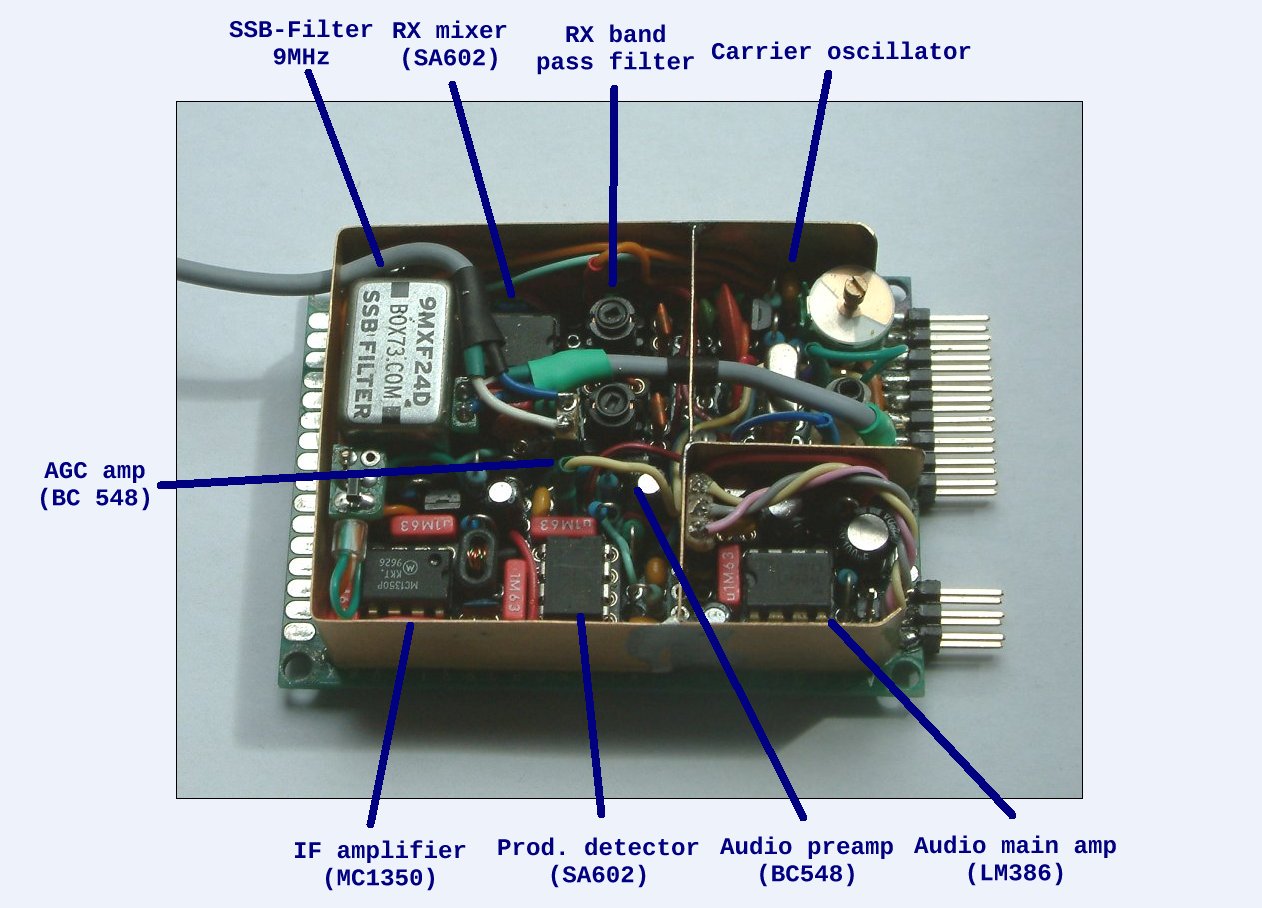 Receiver board for 40 meter QRO transceiver (by DK7IH)