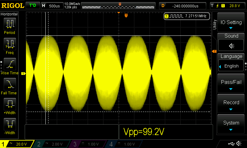 DK7IH - High performance Transceiver - Transmitter section - Output with modified PA