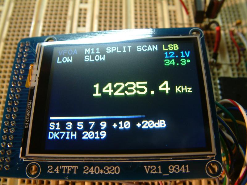 ILI9341 LCD TFT display - 8bit parallel bus mode