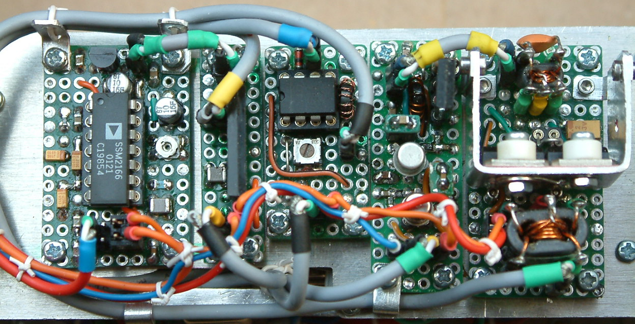 DK7IH Multiband QRP Transceiver for 5 Bands 2020 - Transmitter section (close-up)