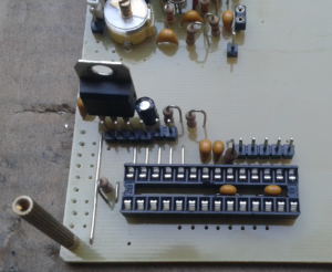 Microcontroller section (assembled) of the DDS VFO for 14+ MHz "Walki-Talkie" SSB Transceiver (DK7IH 2022)