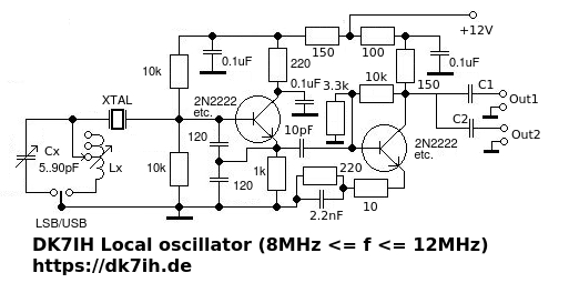 Trägersozillator (quarzgesteuert) für einen SSB-Transceiver