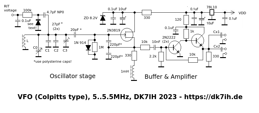 5MHz VFO (colpitts type)