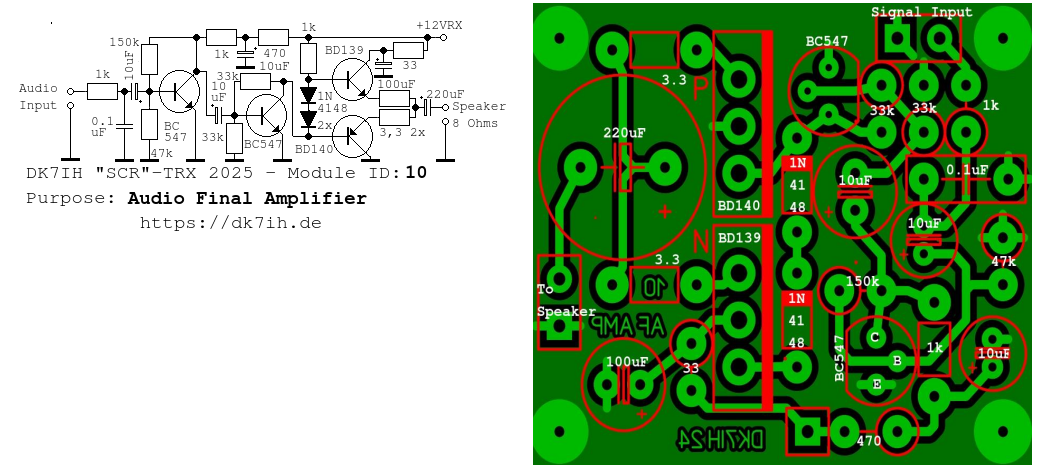 DK7IH SCR-TRX - Audio Final Amplifier