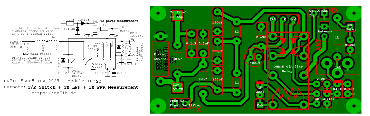 DK7IH SCR-TRX - DC Switch and TX LPF