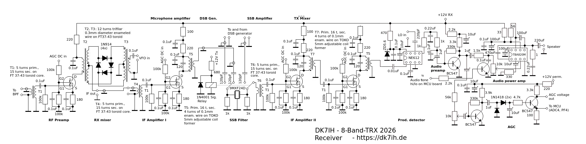 DK7IH 2026 8 Band SSB TRX