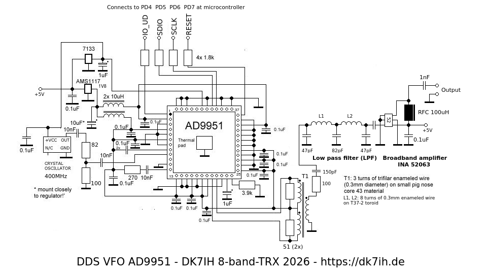 DK7IH 2026 8 Band SSB TRX - DDS VFO